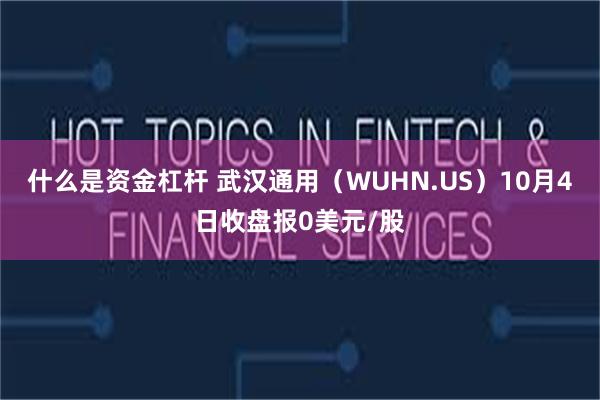 什么是资金杠杆 武汉通用（WUHN.US）10月4日收盘报0美元/股